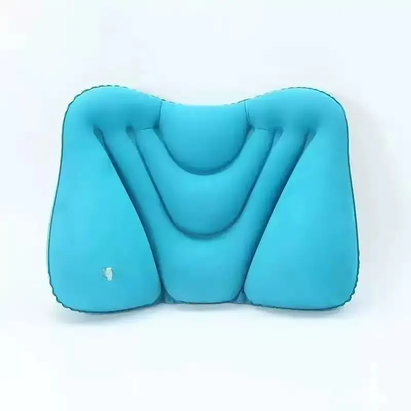 Lower Back Support Pillow,Ergonomic Inflatable Breathable Foldable - Lumbar Cushion Chair Back Support - for Travel Airplane Outdoor Home Office Chair Seat Bed Car