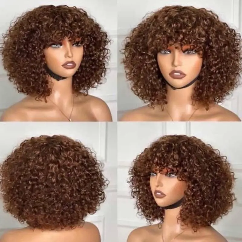 Curly Summer Everyday/Work Wig, Versatile Human Hair Ready-to-Go Style for Everyday Use with Easy Maintenance