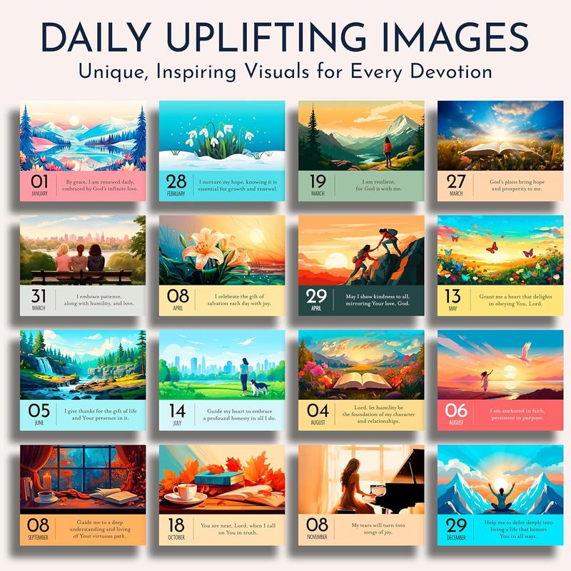 Inspirational Desk Calendar with Prayers, Blessings, and Devotions  Christian Gifts, Religious and  Gifts for Women, Christian Desk Decor, Inspirational Gifts