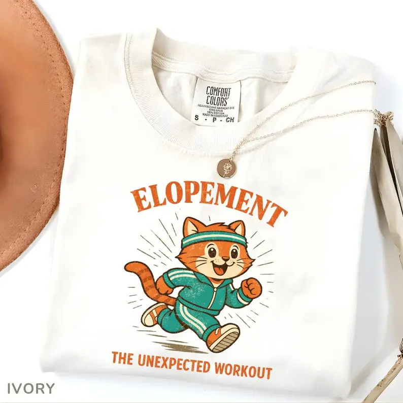 Elopement The Unexpected Workout Comfort Colors T-Shirt, Funny Autism Awareness Gift, Elopement Humor Graphic Tee