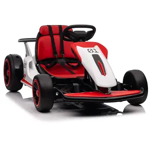 GARVEE 24V Ride On Drift Kart with Dual 200W Motors, Large Battery, and 8.1 MPH High Speed for Teens and Boys, Featuring Music, Horn, and Racing Design