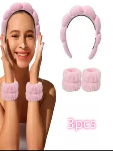 Adorable Hair Accessories Set, Comfortable Plush Headband & Clips, Perfect Gift for Women & Girls, All Seasons Wear