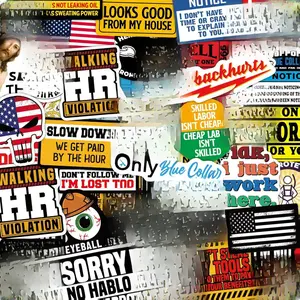 150 PCS Hard Hat Stickers for Adults - Funny Dirty Waterproof Vinyl Stickers for Water Bottle Laptop Helmet Tool Box Cars Blue Collar Stickers for Men