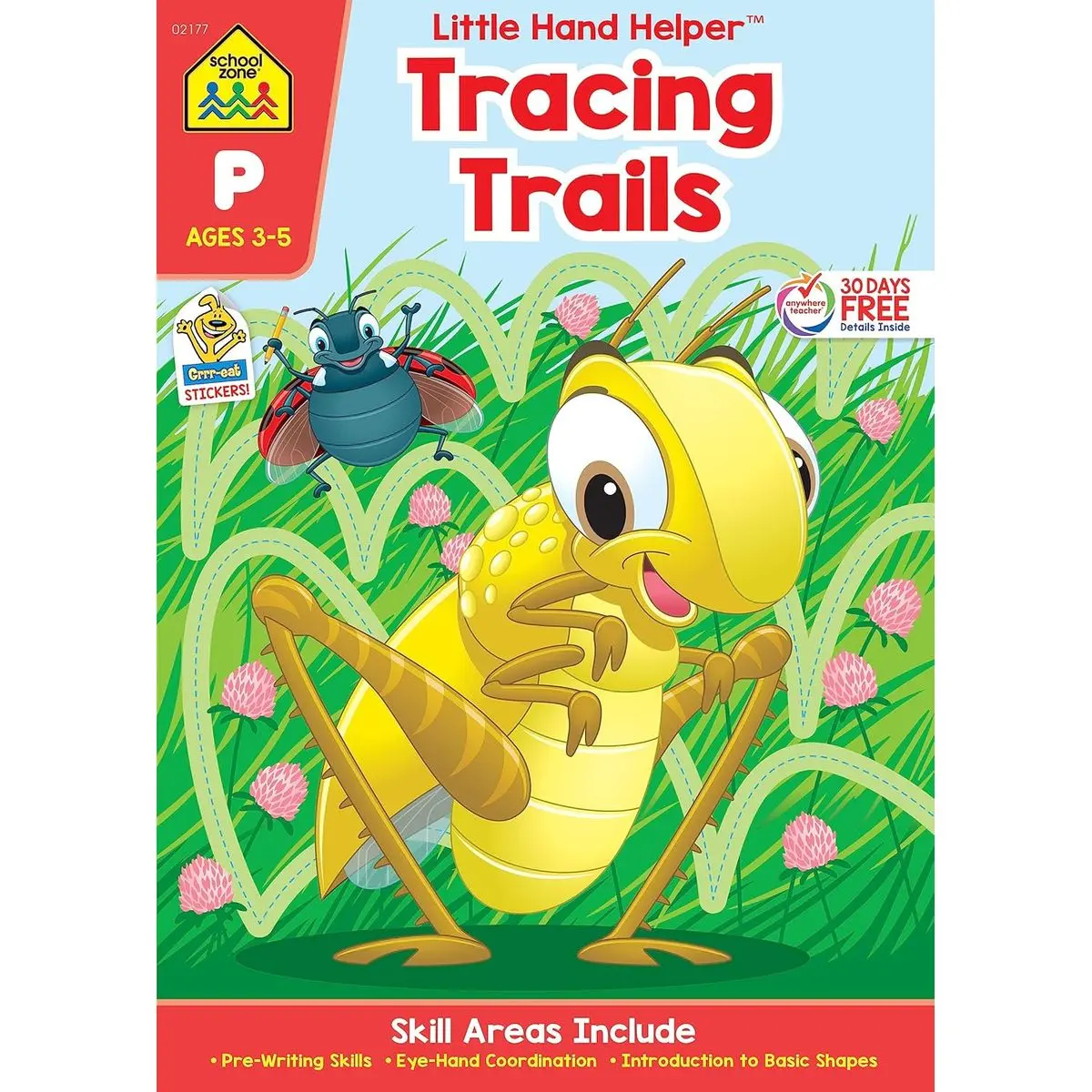 School Zone Tracing Trails Workbook: 32 Pages, Preschool, Pre-Writing, Intro to Shapes, Alphabet, Numbers, Ages 3 to 5 (Little Hand Helper Book Series) Paperback – October 1, 2019