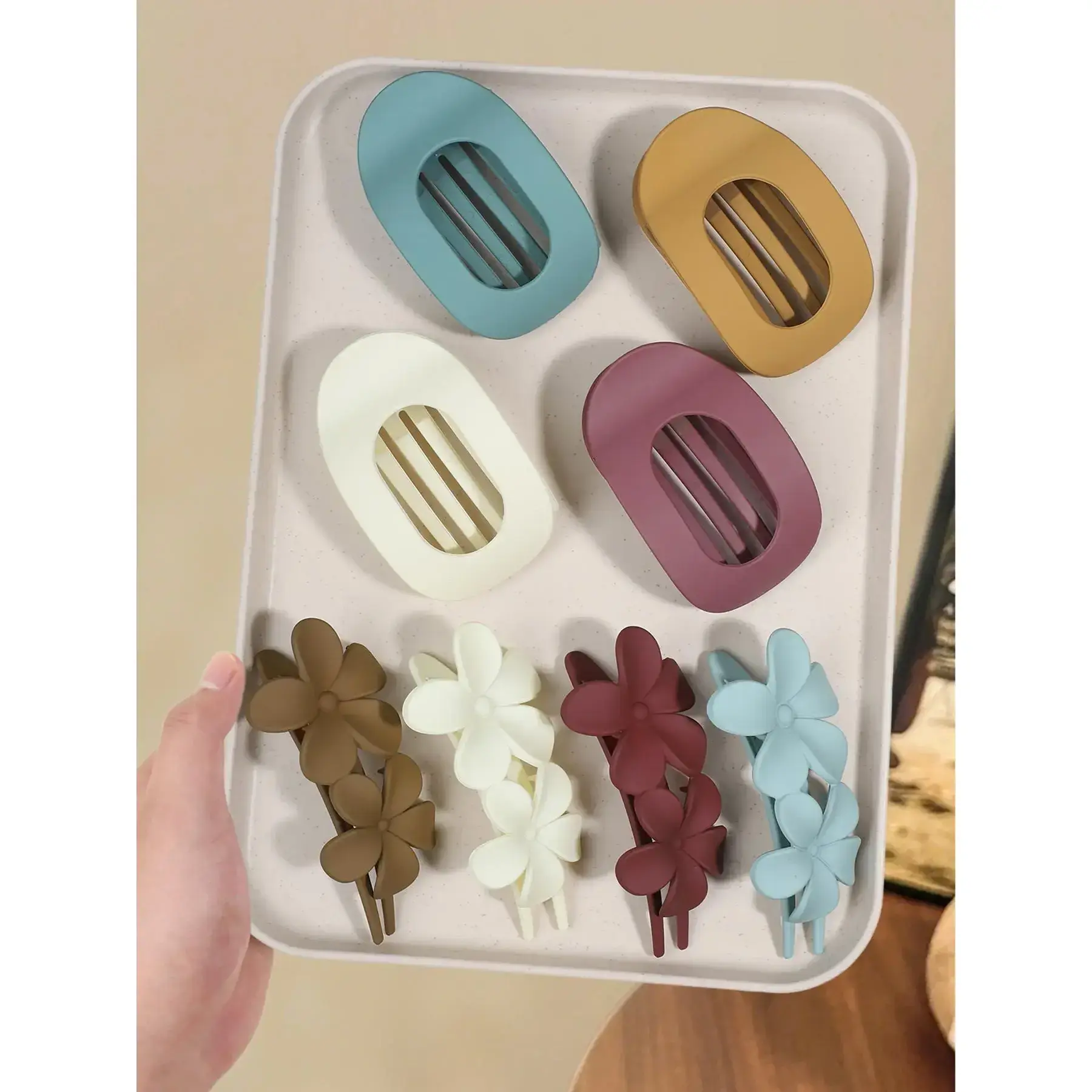 Ladies' matte anti slip large hair clip, suitable for thick and thin hair, daily use, strong decorative, comfortable all day, hair clip set Ladies' matte anti slip large hair clip, suitable for thick and thin hair, daily use, strong decorative, comfortable all day, hair clip set