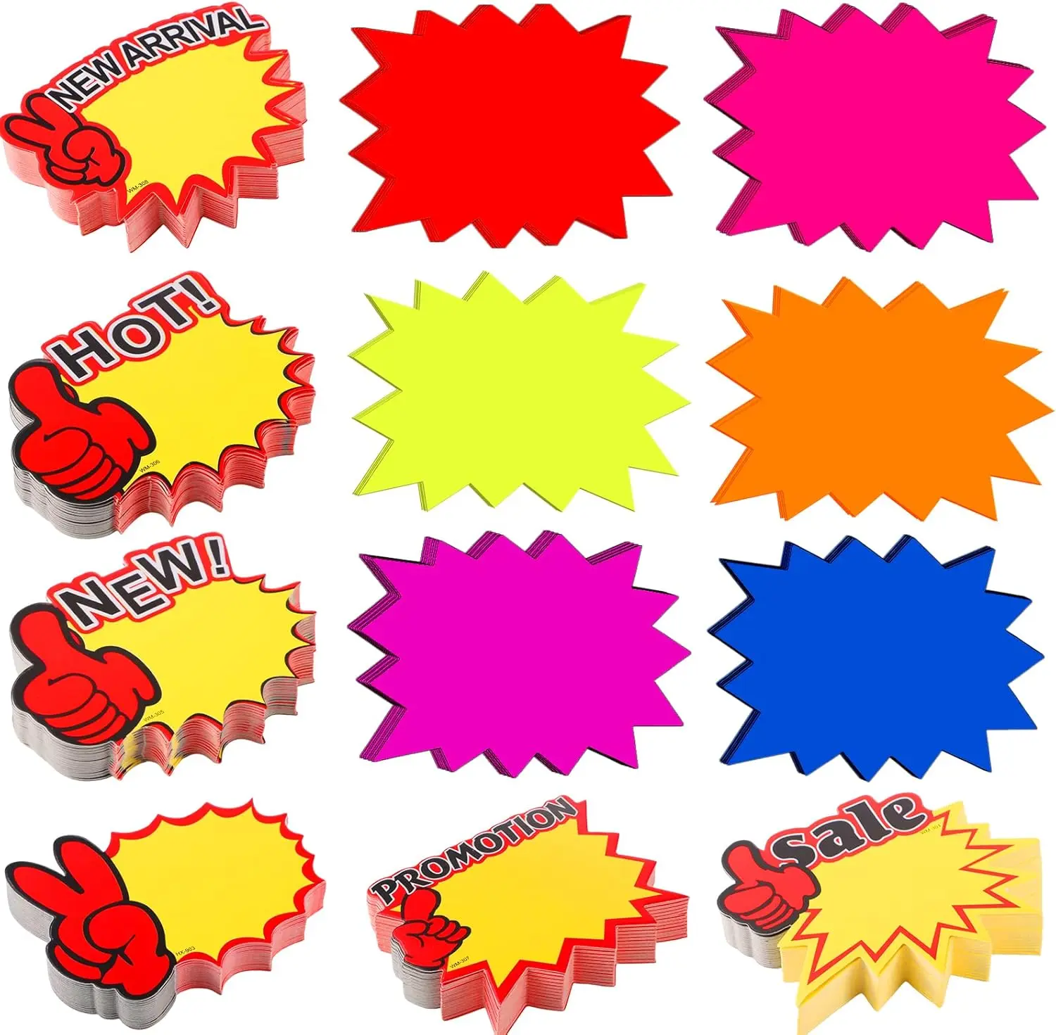 600 count Starburst Signs for Price Stickers, Garage Retail  Signs Yard Price Tags Fluorescent Starburst Signs Poster Board Decorations (3.52.8 Inch)