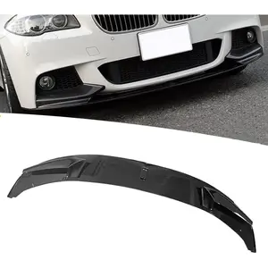 Front Lip for BMW 5 Sreies 2010-2016 F10 (2 Sections) Base Bumper,Glossy Black ABS Bumper Spoiler for 528i 535i 550i M Sport Front Bumper Lip
