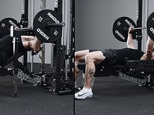 Mikolo Anubis-2.0 Smith Machine, 2000LBS Power Cage with LAT Pulldown&Cable Crossover, Multi-Function Trainer with Aluminum Pulley System for Fitness Home Gym