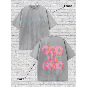 One 100 Percent Cotton Washed T Shirt God Is Good All The Time Design For Everyday Wear Unisex Seasonal Gift Idea For Christmas Easter And More 230g Weight Comfortable Fit For All Seasons