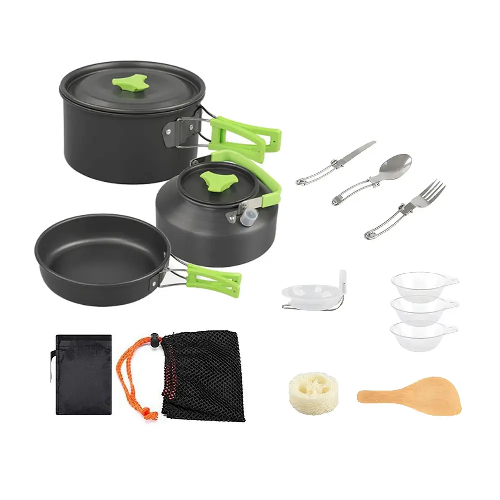 Camping Cooking Ware Set Camping Stove Cookware Aluminum Pot Pan Outdoor