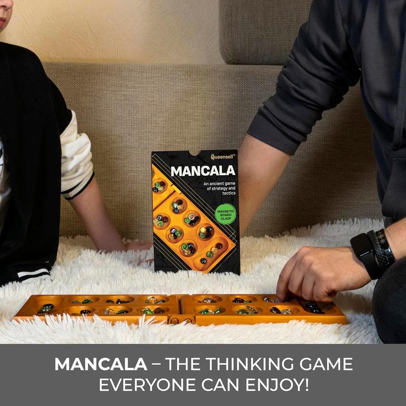 Mancala Board Game with Magnetic Lock