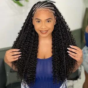 OQ HAIR Unprocessed Afro Curly Bulk Human Hair Knotless Human Braiding Hair No Weft 3/5 Packs