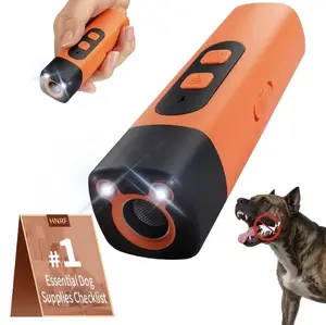 Dog Bark Deterrent Device, Ultrasonic Anti-Barking Devices with 3X Sonic Emitters, Dual-Frequency Bark Control, Flashlight & Sound Modes, Humane No-Bark Trainer, Safety Lock, USB-C Rechargeable