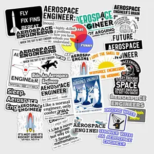 Sticker Pack 20 pcs Aerospace Engineering Stickers, Space Flight Vinyl Decals