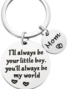 Best Mother’s Day 2026 Gifts Mom Gifts from Son for Birthday, I'll Always Be Your Little Boy, You Will Always Be My World, Best Mom Ever Keychain for Valentines Day Christmas Stocking Stuffers