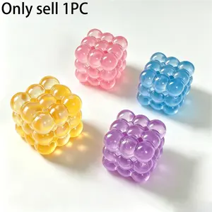 Colorful Transparent Jelly Squishy Toy, Soft Cute Jelly Squishy, Stress Relief Toy, Stress Relief Fidgets for Kids and Adults, Perfect Relaxation Gift