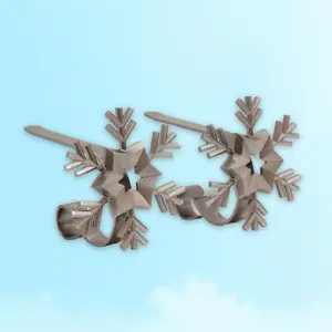 Original Mantle Clip 2ct Snowflake Pewter: Creative Mantle Stocking Hanger, Holds 10lbs