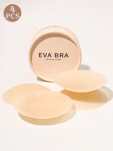 8 pieces of silicone ultra-thin nipple covers for ladies, invisible and seamless breast pads, invisible Wireless bras, women's underwear, easy to carry, reusable, suitable for wedding dresses, commuting, bikinis, formal gowns, and dresses.