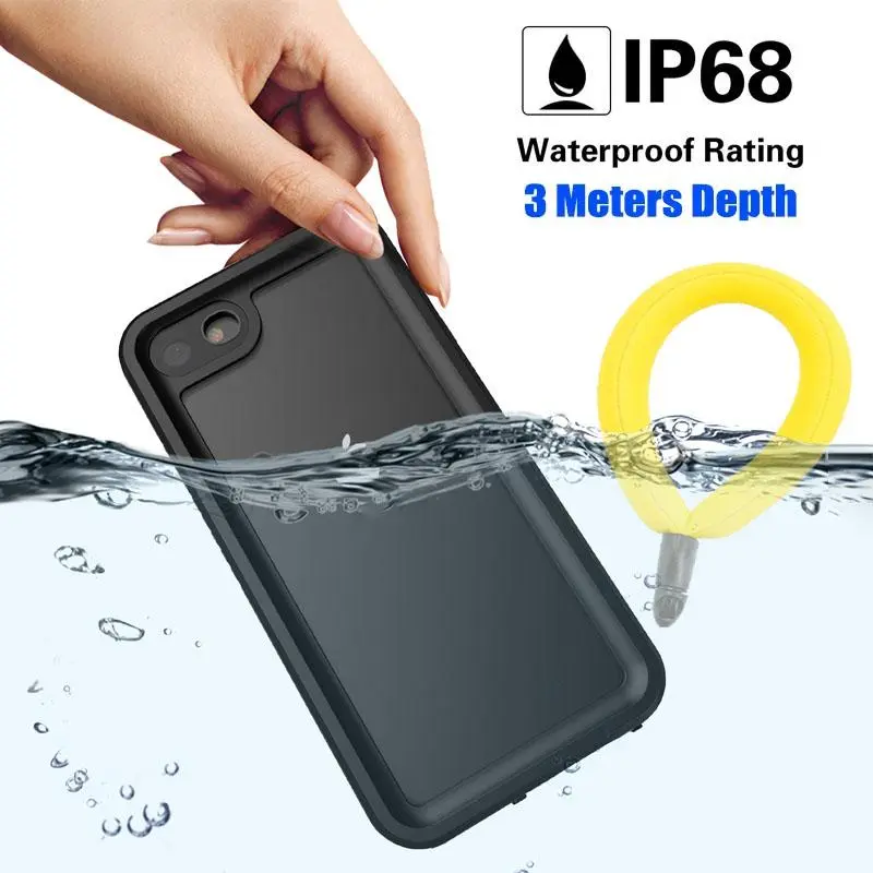 Full Sealed IP68 Waterproof Case for Apple iPhone SE3, SE2, 7, 8 Plus, Underwater ng, Outdoor Sport, Anti-drop Cover