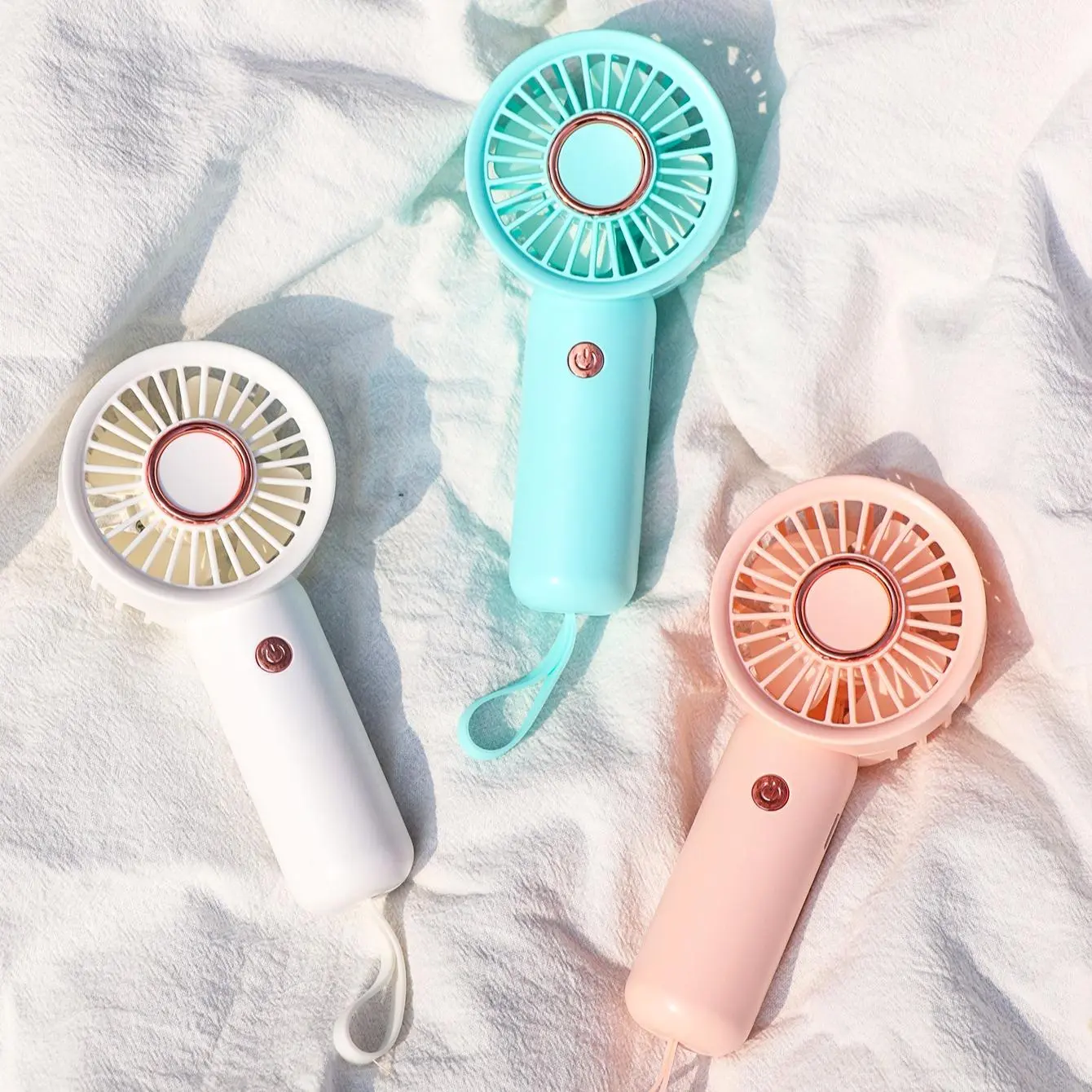 2026 new portable handheld fan, handheld cooling fan, 1-piece USB rechargeable 3-speed mini fan, small personal fan for women's makeup, portable fan for students, suitable for outdoor use, travel, office, and bedroom