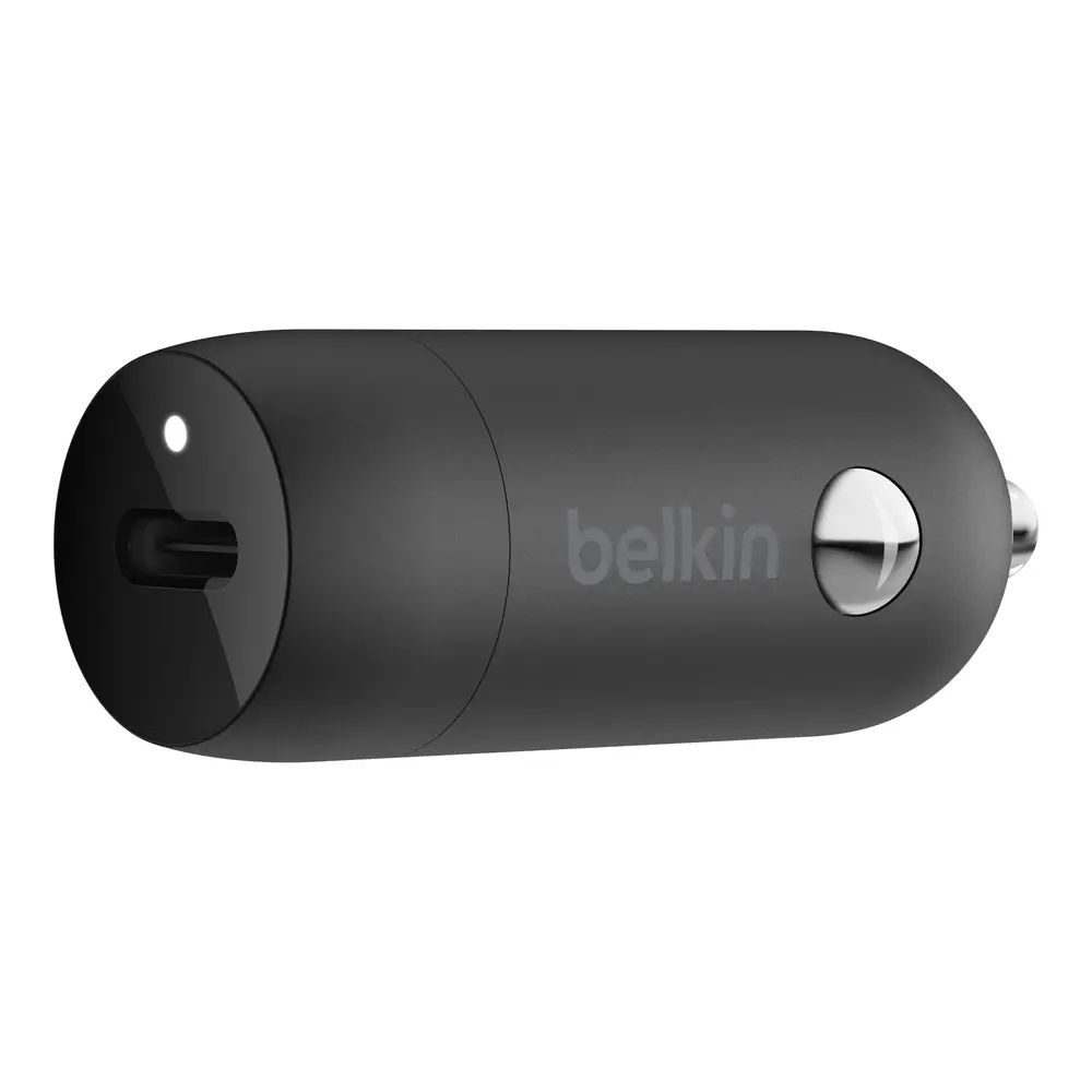 Belkin BoostCharge USB-C Car Charger, 20W Fast In-Car Charging, Includes Lightning to USB-C Cable, Compact Travel Friendly, for iPhone, iPad Pro, Samsung Galaxy S22 Ultra & More, Rigorous Testing, High Quality for Safe Charging, Black., Fastcharging