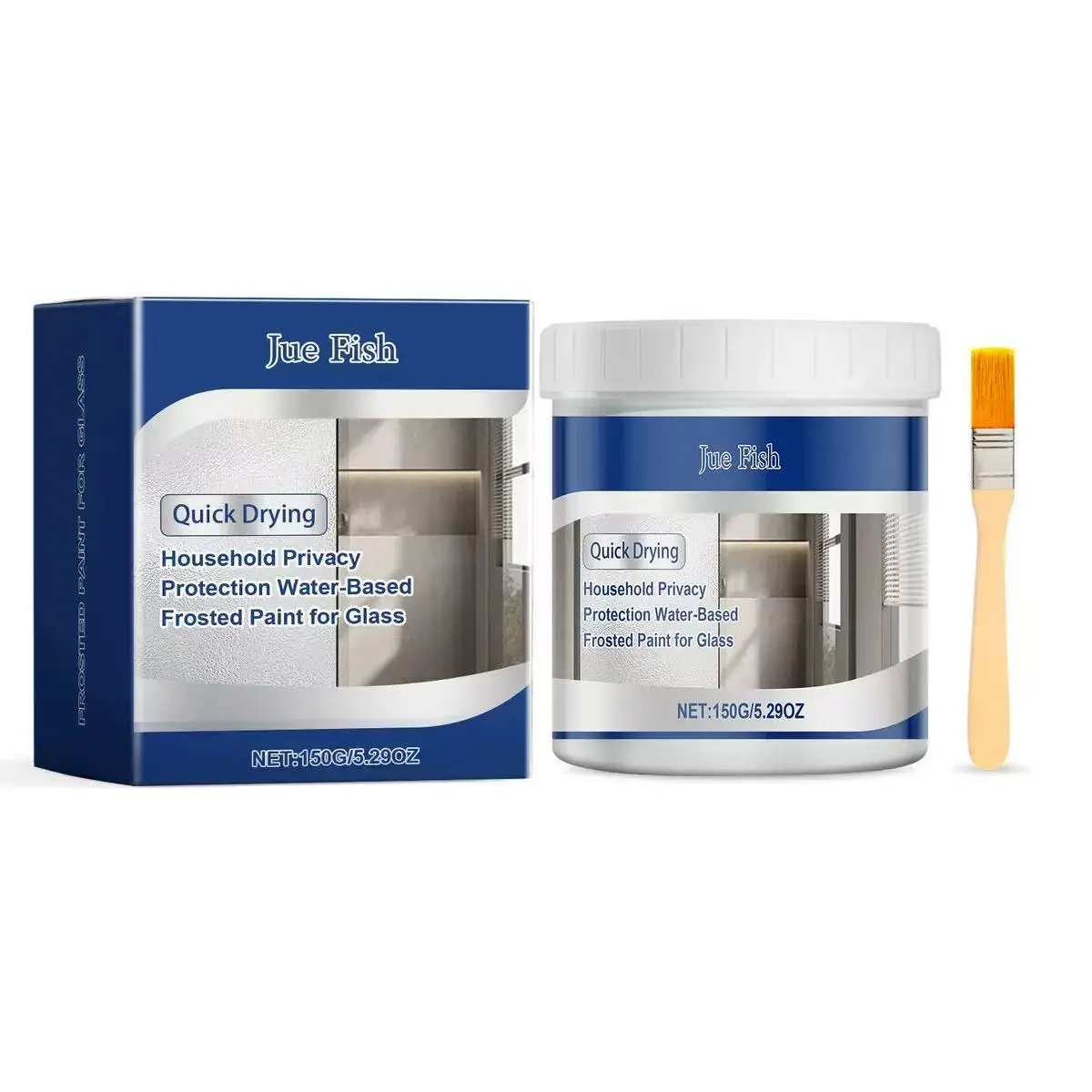 Jue Fish Glass Water-Based Matte Paint, Waterproof UV Resistant Varnish, Renewal Maintenance Cover Coating, Sandblasted Glass Finish