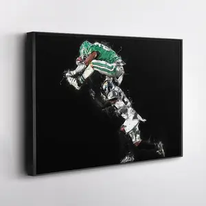 Saquon Barkley Reverse Hurdle Philadelphia Eagles Print Poster, Football Poster, Gift for Eagles Fans, Football Gift, Poster Gift - Unframed