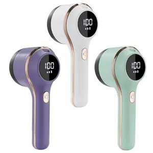 Electric Portable Sweater Defuzzer Rechargeable Household Fabric Shaver with LED Digital Display Lint Remover with 3 Speeds and 6 Cutters Sweater Defuzzer to Pilling for Clothes