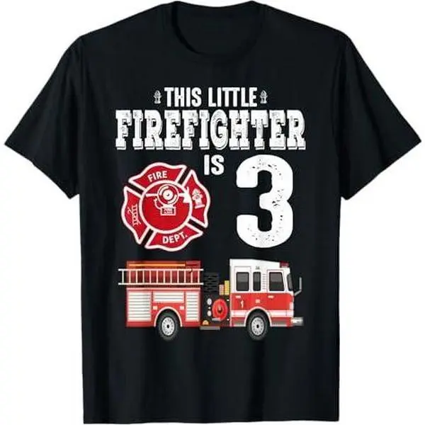 Sound The Alarm I'm 3 Funny Future Firefighter Birthday T-Shirt