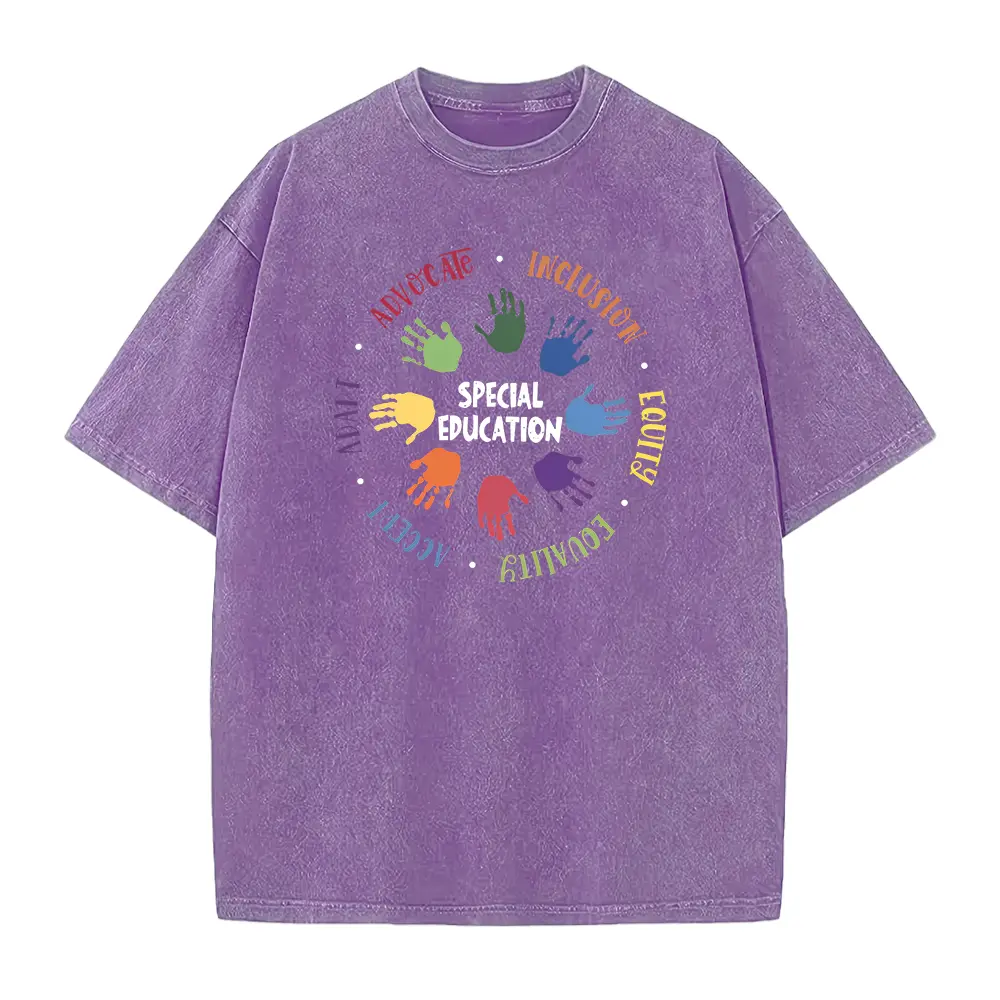 Milk Silk Polyester Short Sleeve T-Shirt – Comfortable, Durable, Lightweight Fabric Featuring Advocacy, Inclusion, Special Education & Equity Designs for Community Events