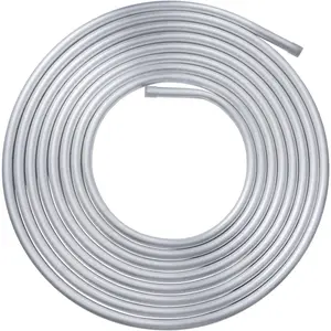 1/4" OD Aluminum Coiled Tubing Seamless Round Pipe 1060 0.04" Wall Thickness Refrigeration Tubing Fuel Line Automotive Oil Pipe Compressor Tube 10FT