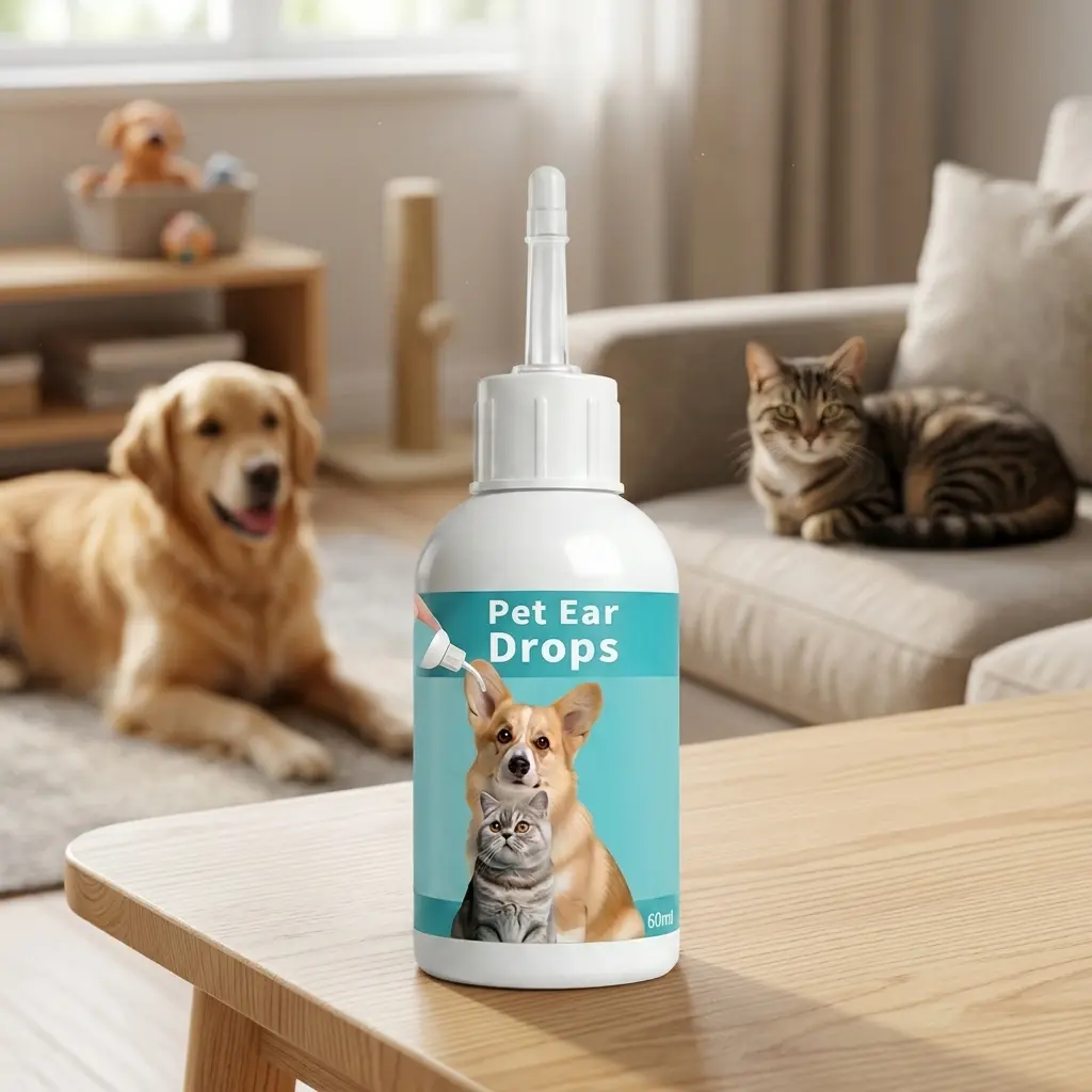 Pet Ear Wash Solution for Cats & Dogs — Ear Cleaning Liquid, Ear Drops, Ear Care