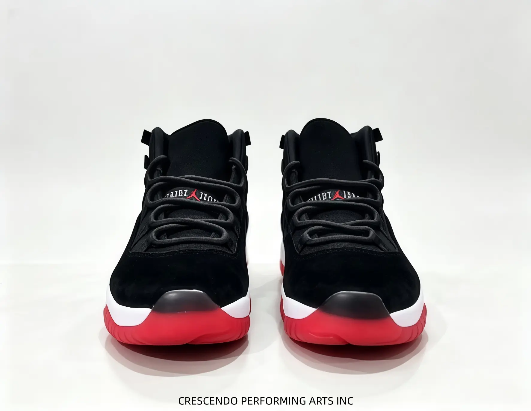 Black Velvet High-Top Sneakers With Red Jumpman Logo And White Midsole — Perfect For Streetwear Enthusiasts Who Love Bold Color Blocking And Premium Texture