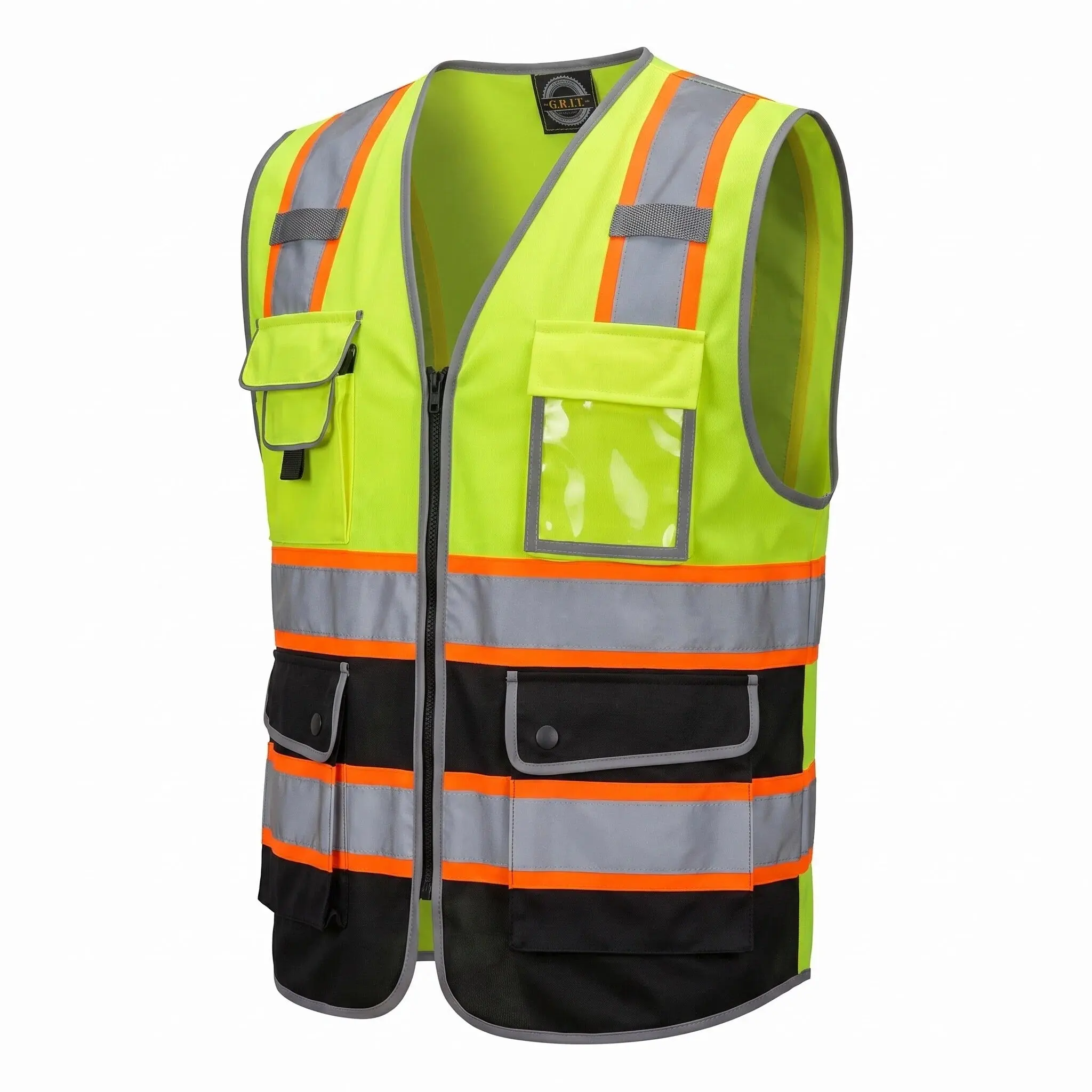 G.R.I.T Multi Pockets Men's Mesh Reflective Vest ANSI Class 2