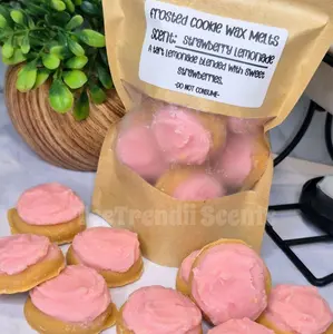 Strawberry Lemonade Mini Frosted Cookie Wax Melts- Candle Decor Embeds Fragrance