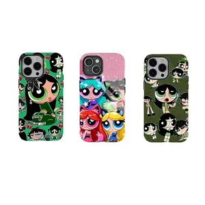 Pastel Green Powerpuff Girls Buttercup Custom Rubber Protective Cellphone Case - Shock-Resistance, Durable Aesthetic Cartoon Accessory for iPhone 11-17 Pro Max Plus | Tech Accessories