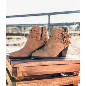 Elsa Leather Ankle Boot in Tan