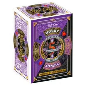 2026 Wild Card Five Card Draw Stacked Deck Football Hobby Jumbo Trading Cards