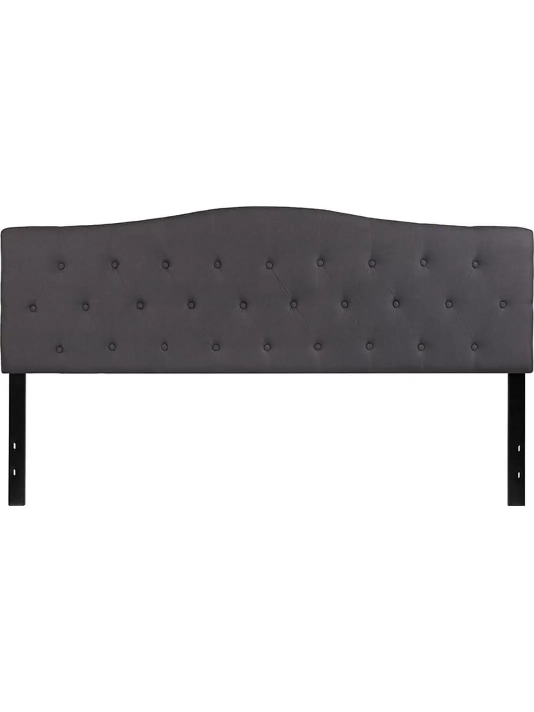 Flash Furniture HG-HB1708-K-DG-GG Cambridge Tufted Upholstered King Size Headboard, Dark Gray Fabric