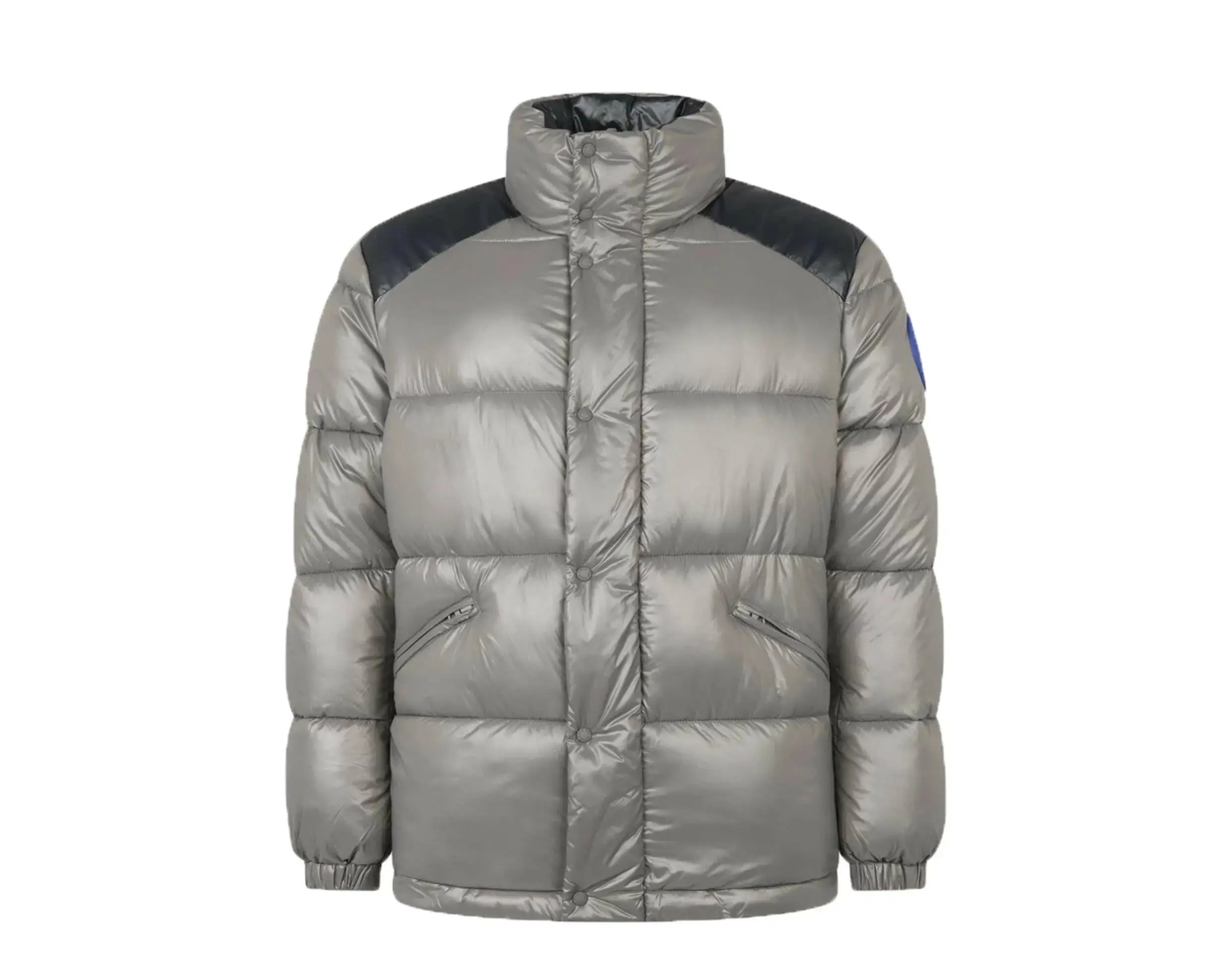 Save The Duck Luck Glossy Puffer Jacket in Mid Grey | Men's