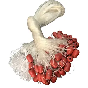 Gill Net for Survival 98ft Monofilament Nylon 0.35mm Twine Single Layer Fish Nets Large Buoys Seine Net 2 Inch Grid