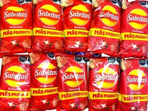 10 - PK Sabritas Adobada More Product More Flavor Crunch Snack Crunchy - 42 GRAMS PER BAG - SABRITAS MEXICANAS - PAPITAS MEXICANAS - MEXICAN CHIPS