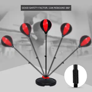 Adjustable Height Punching Ball Bag Speed Boxing Sports Set Fighting With Gloves