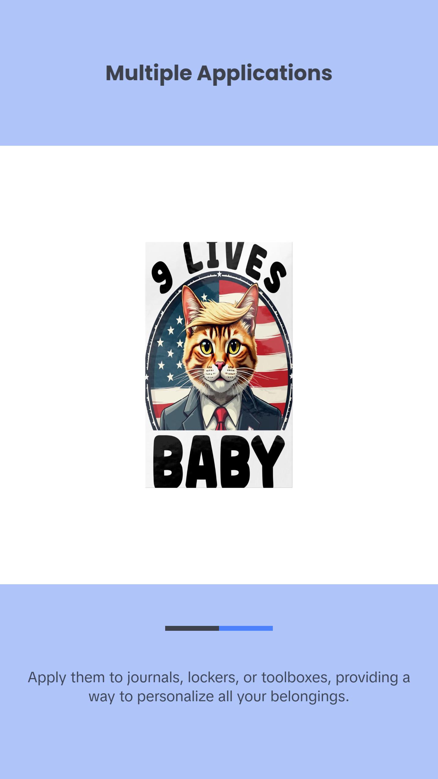 9 Lives Baby Trump Sticker