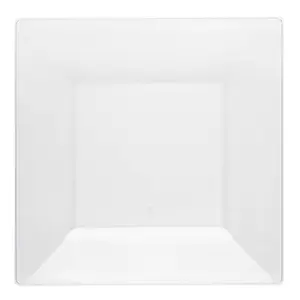 Clear Square Plastic Cake Plates (6.5")