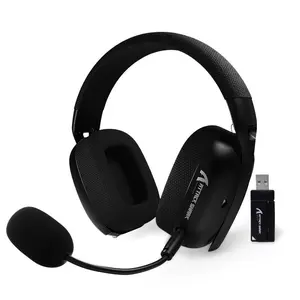 ATTACK SHARK Wireless Gaming Headset, Usb Gamer Headset with Adjustable Dual Mics, 20ms Low Latency, Lightweight Headset with 3 Modes for PC/PS/Phone