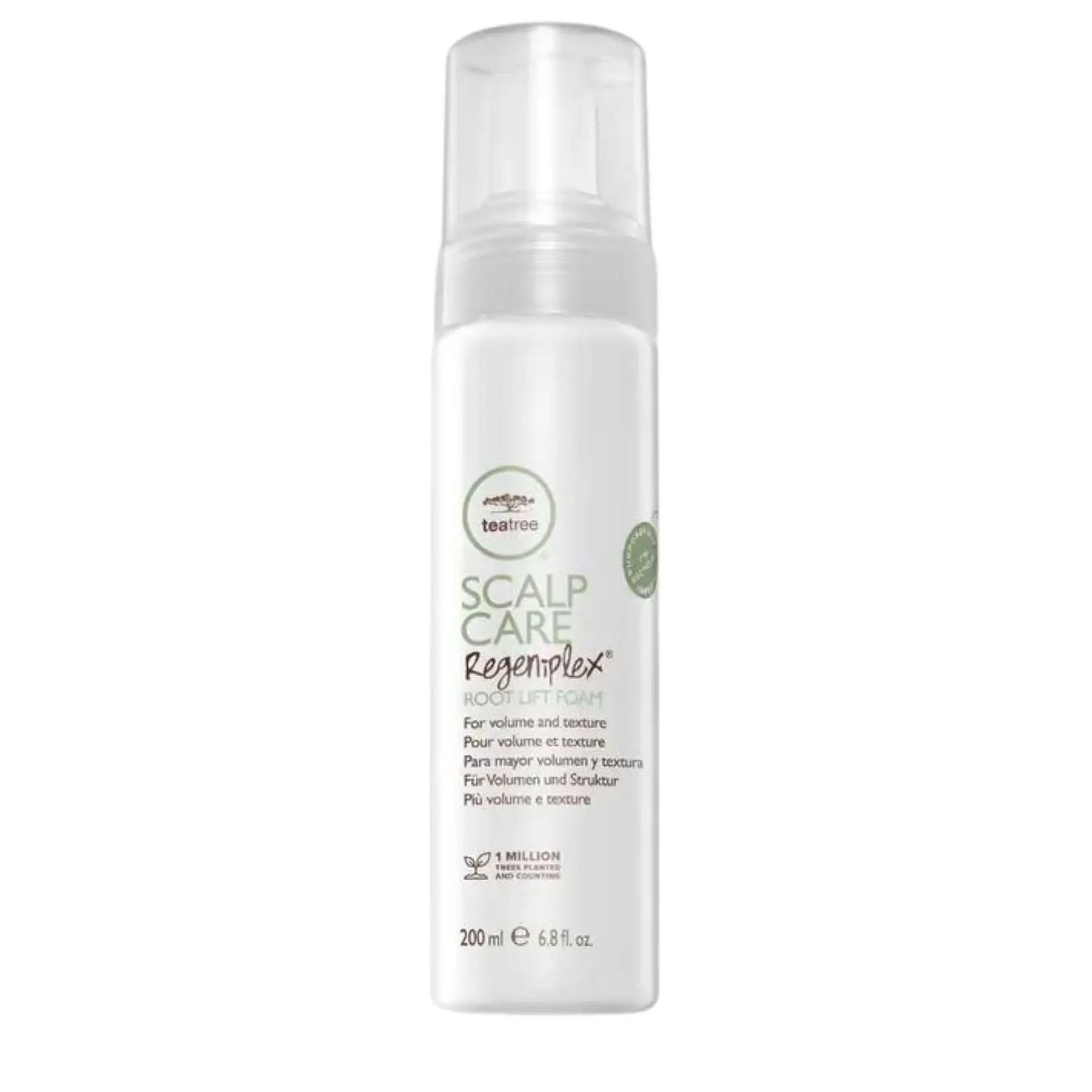 Paul Mitchell Regeniplex Root Lift Foaming Mousse - Unisex 6.8 fl oz Liquid-to-Foam Haircare for Fine, Thinning Hair, Youth-Boosting Volumizing Formula with Kakadu Plum, Pea Peptides, Ginseng, Tea Tree, Basil, Fir, Any Hair Texture, Lemon Scent
