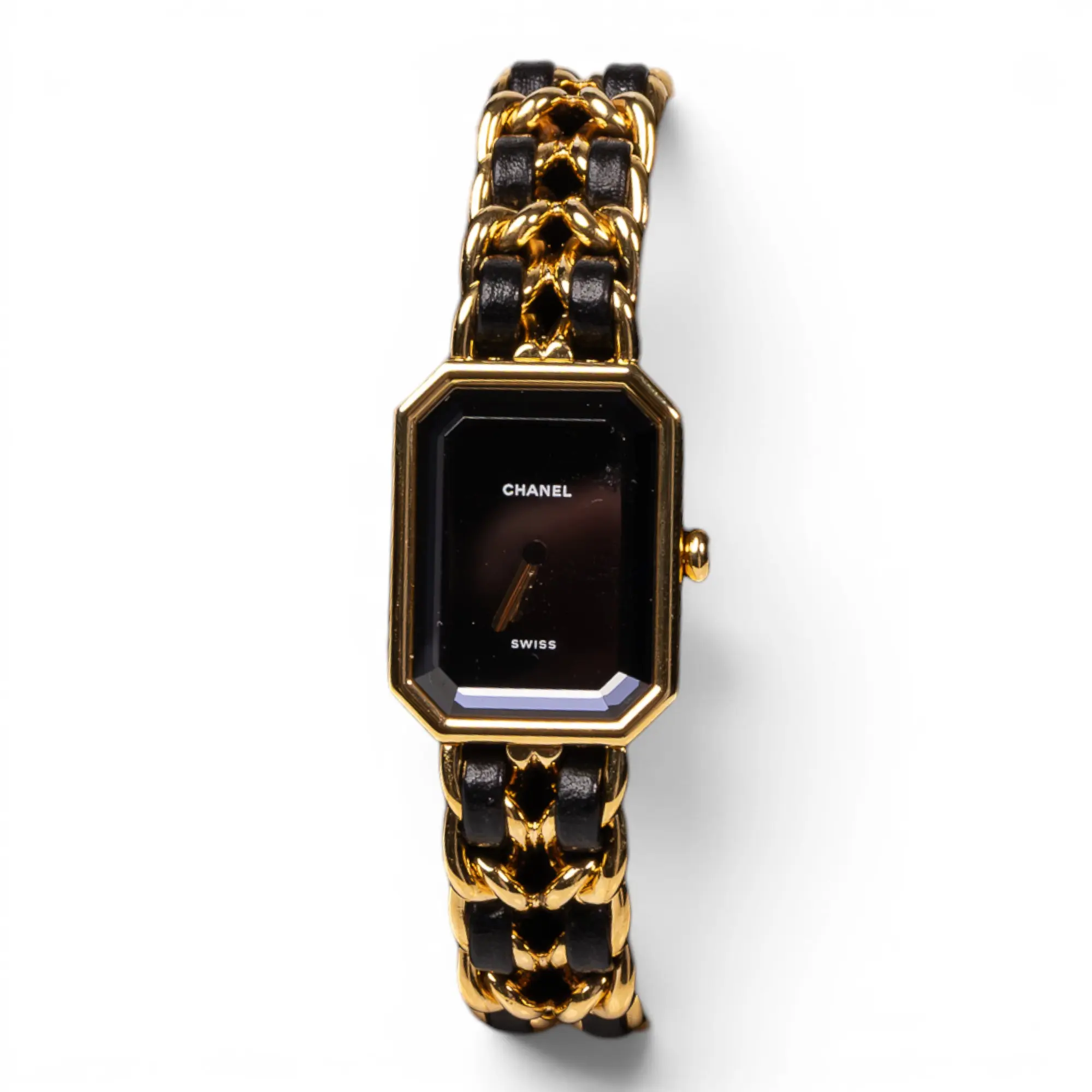 Chanel Premiere Watch YG Black Leather C26060027
