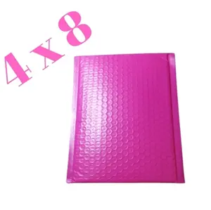 Bubble Mailers 4in x 8in Hot Pink 50 Count