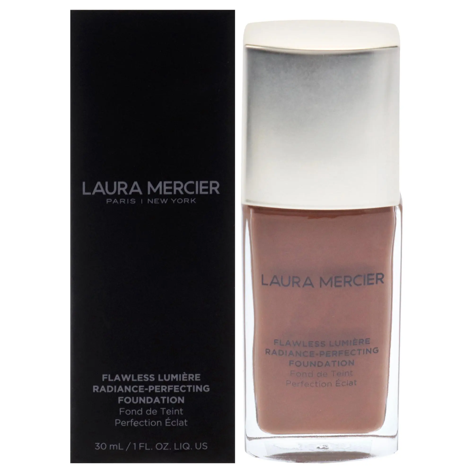 Laura Mercier Flawless Lumiere Radiance-Perfecting Foundation - 6W1 Ganache, Women's Daily Face Makeup, 1 oz Natural Glow Single Item